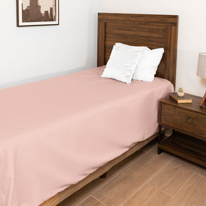 Solid Colour 100% Cotton, 270 TC Single Bedsheet