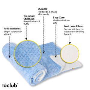 Reversible Solid Fleece Baby Blanket