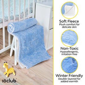 Reversible Solid Fleece Baby Blanket