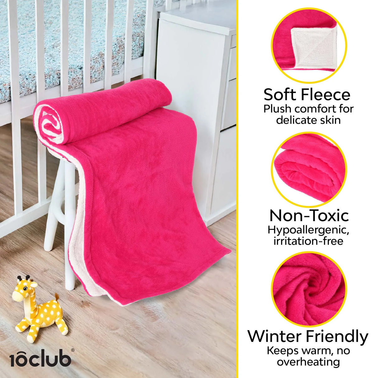 Super Soft Fleece Baby Blanket | Set of 2