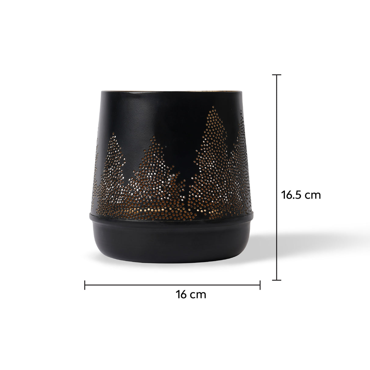 Pin tree metal candle holder with sturdy base 