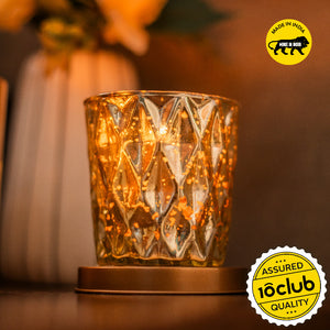 Gilded Diamond Glass Candle