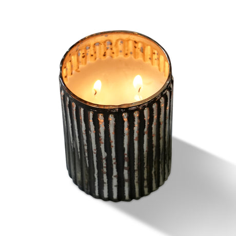 Fluted Glass Candle