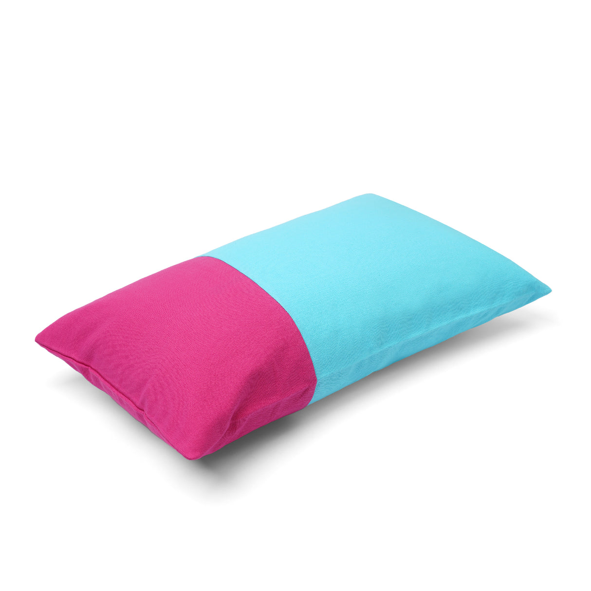 Easy to wash pink marine two tone lumbar cushion cover single 