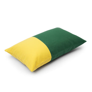 1pc yellow green two tone lumbar cushion cover single 