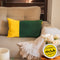 Yellow green two tone lumbar cushion cover single 