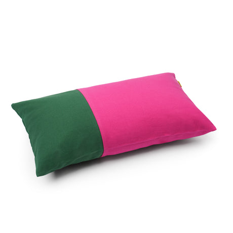 Aesthetic green pink two tone lumbar cushion cover single 