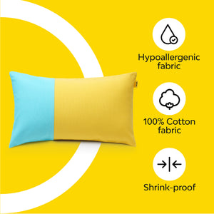Trending marine yellow two tone lumbar cushion cover 