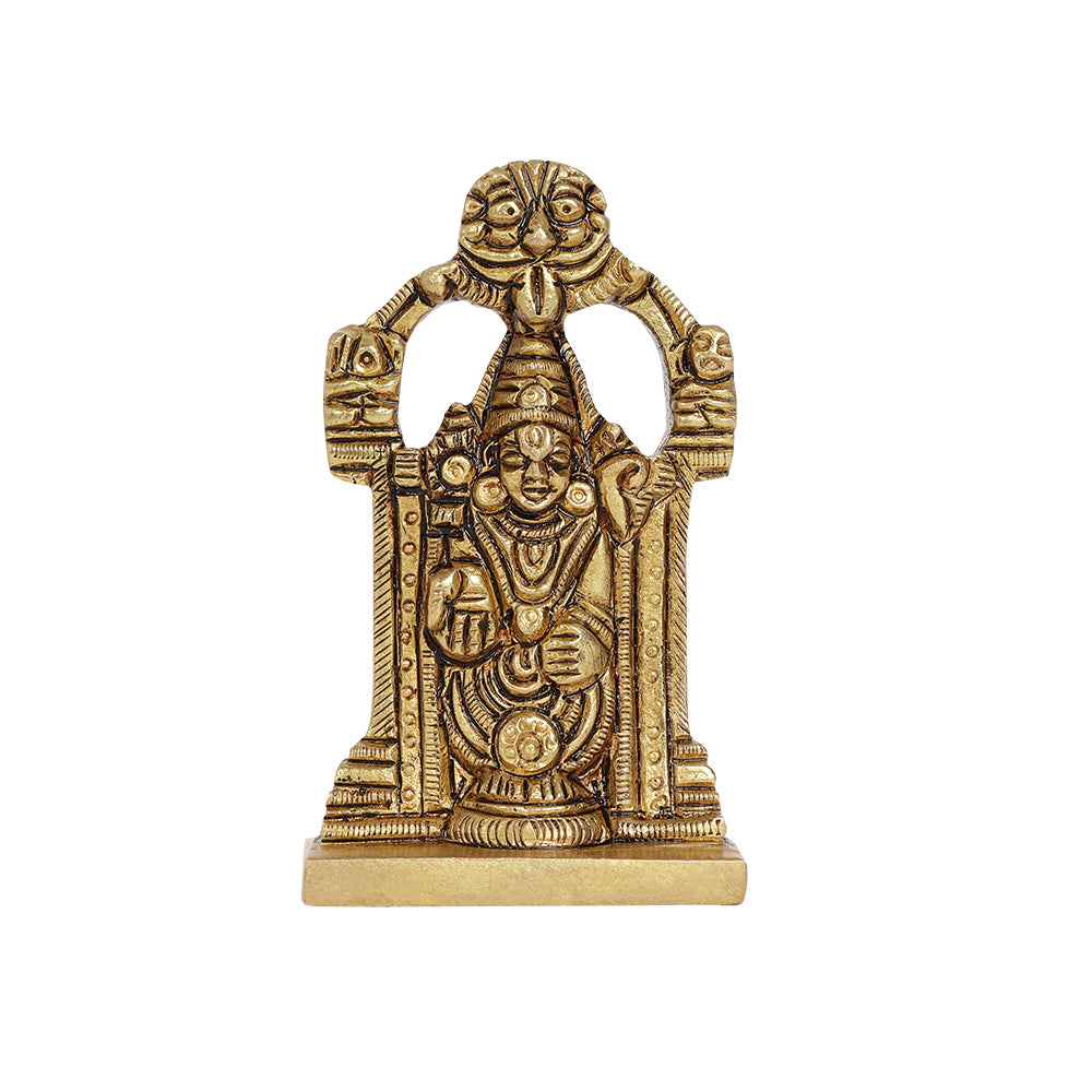 Venkateshwara Balaji Idol  100% Pure Brass  Antique Finish