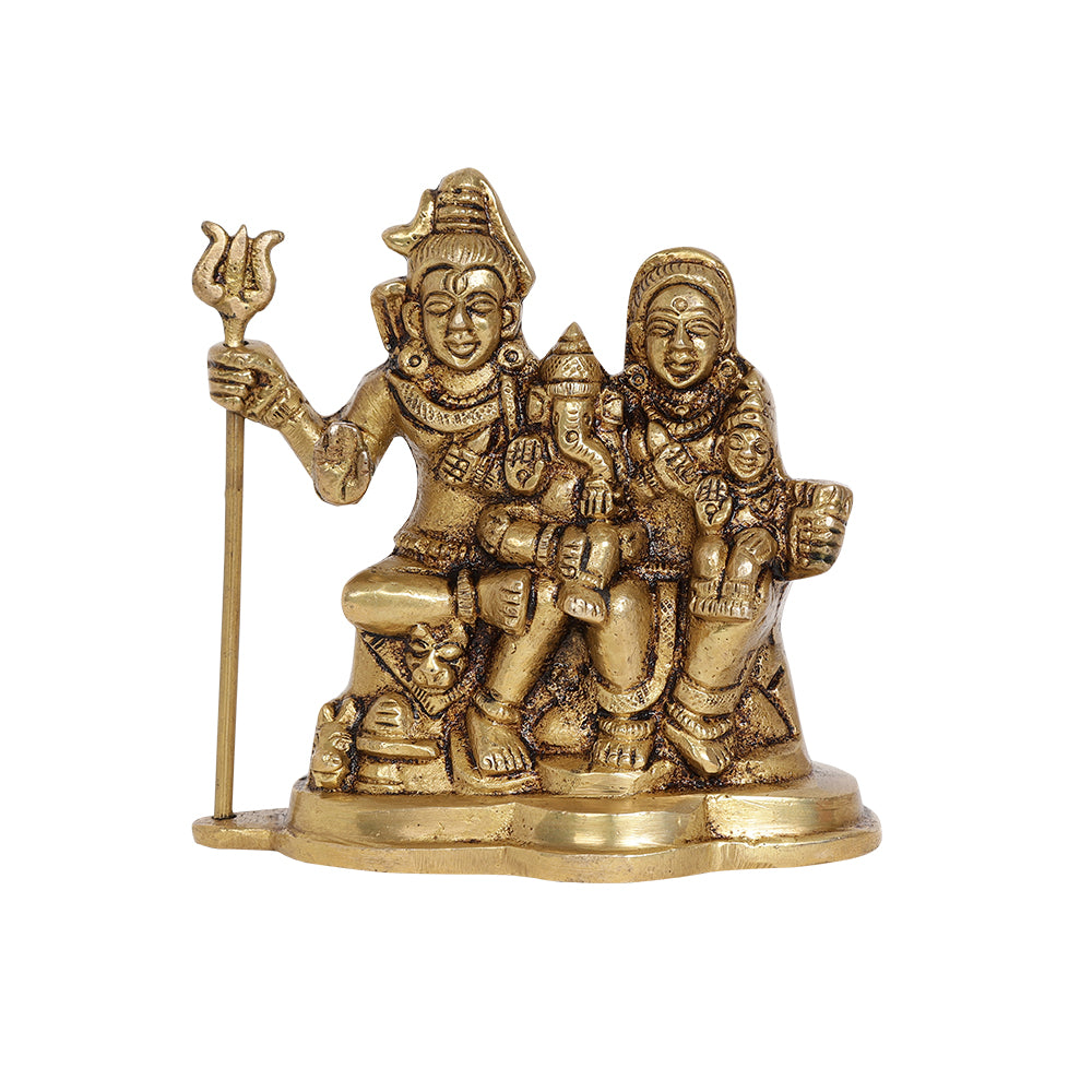 Shiva Parvati Brass Idol  100% Pure Brass  Antique Finish