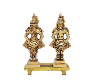 Vitthal Rukmini Idol | 100% Pure Brass | Antique Finish