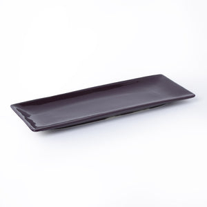 Lead free deep purple rectangular ceramic platter