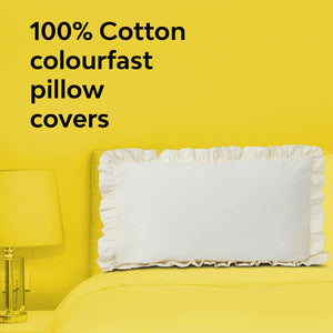 Frill 100% Cotton Bed Pillow Cover | Single