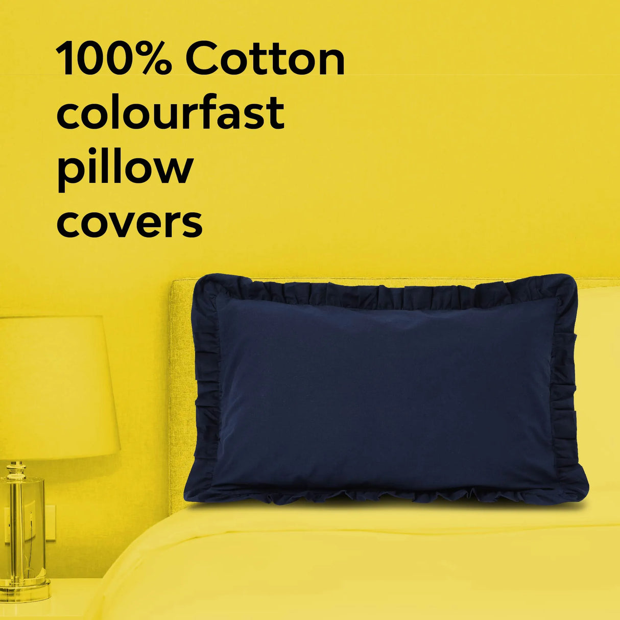 Frill 100% Cotton Bed Pillow Cover | Single