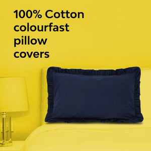 Frill 100% Cotton Bed Pillow Cover | Single