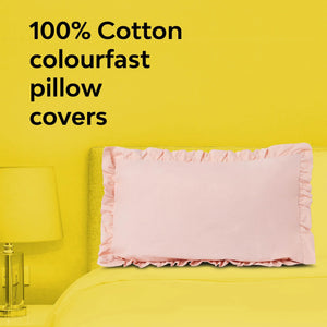 Frill 100% Cotton Bed Pillow Cover | Single