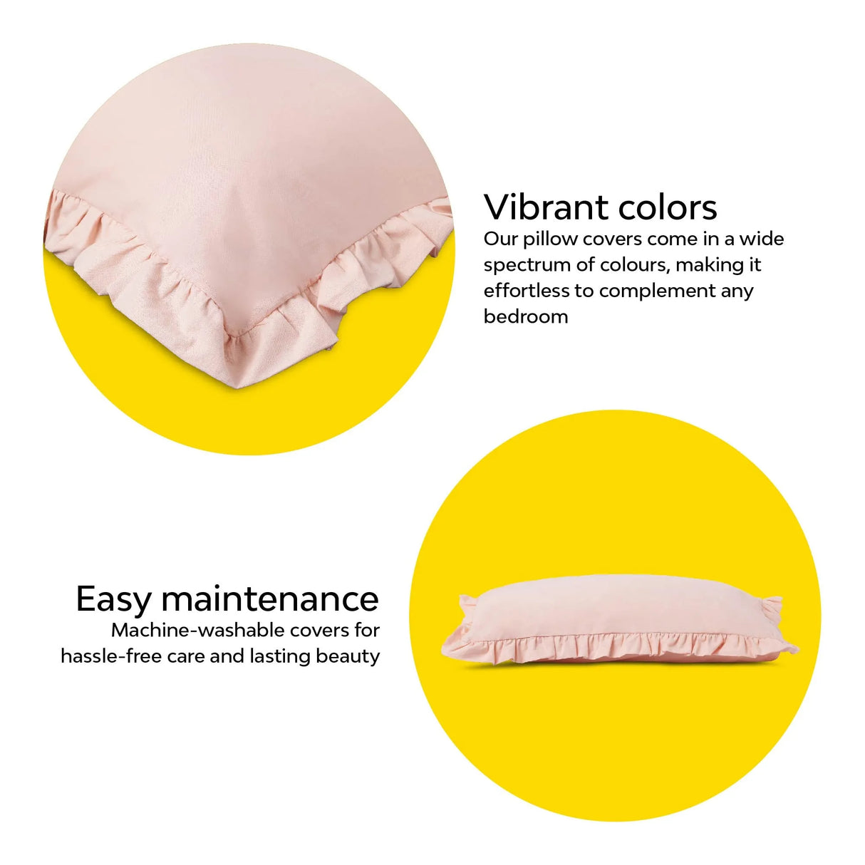 Frill 100% Cotton Bed Pillow Cover | Single