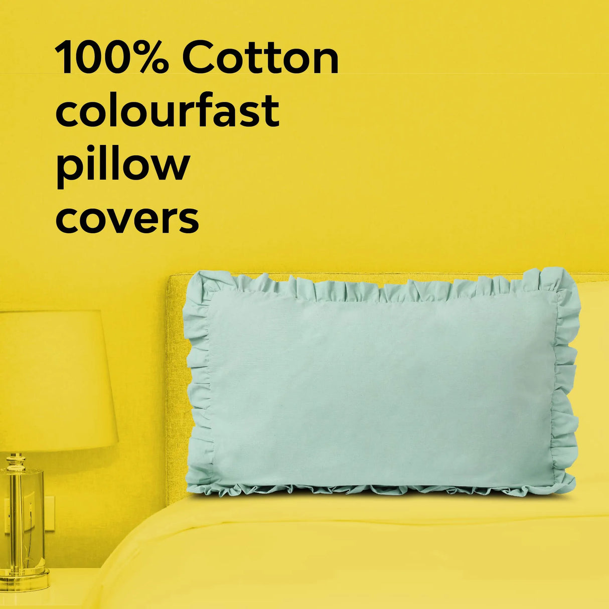 Frill 100% Cotton Bed Pillow Cover | Single