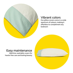 Colour Accent 100% Cotton Bed Pillow Cover | Single