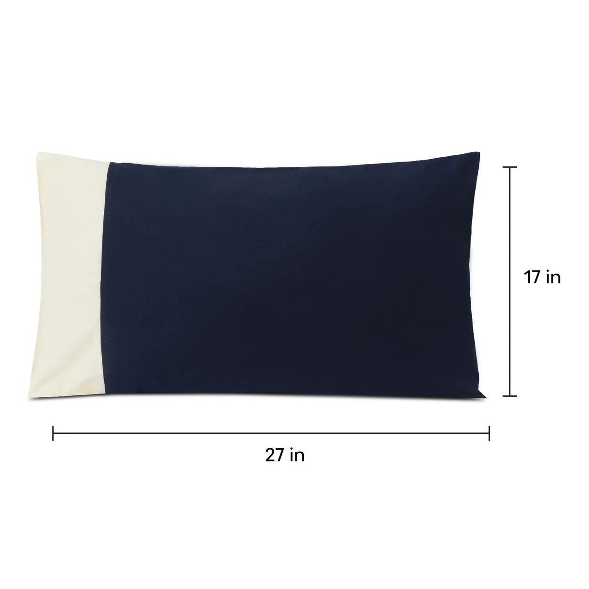 Colour Accent 100% Cotton Bed Pillow Cover | Single