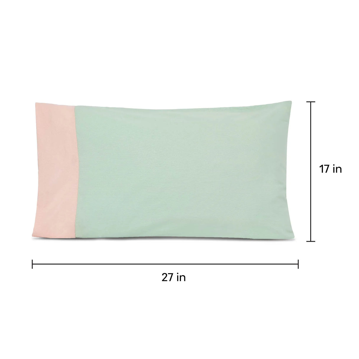 Colour Accent 100% Cotton Bed Pillow Cover | Single