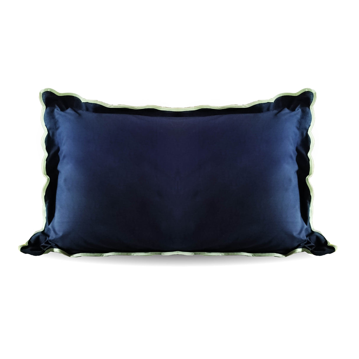 Scallop Piping 100% Cotton Bed Pillow Cover | Single