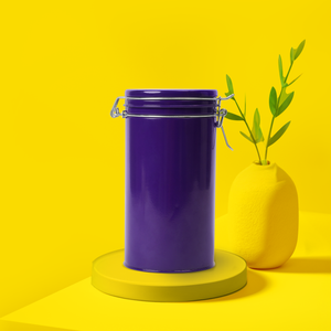 airtight and leakproof purple colour Vacuum Close Round Jar