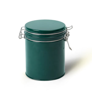 Vacuum Close Round Jar, small emerald green