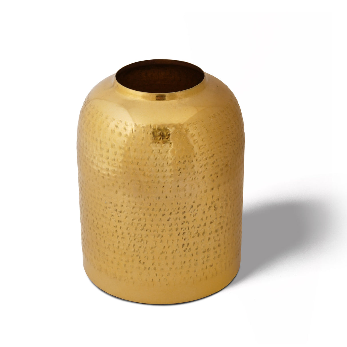 Hammered Metal Jar Vase