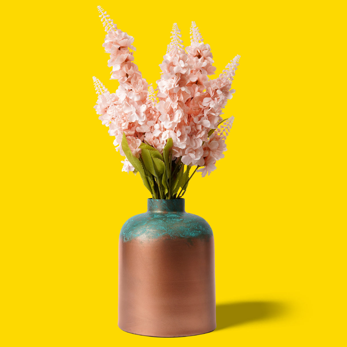 Modern Patina jar metal vase