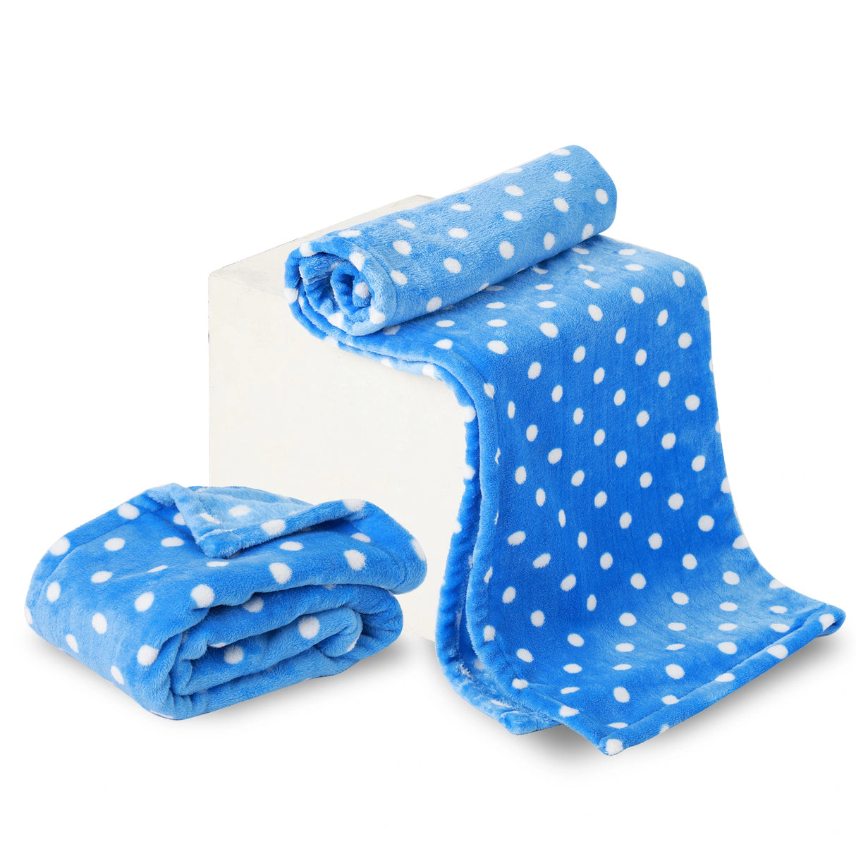 Polka Dot Fleece Baby Blanket | Set of 2