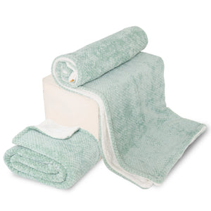 Reversible Solid Fleece Baby Blanket | Medium & Large | Set of 2