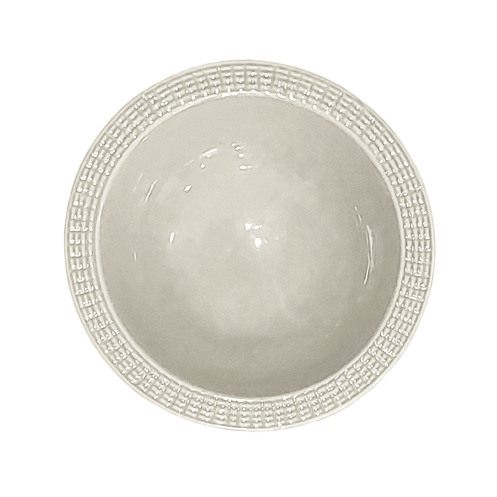 Solid white ceramic bowl
