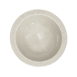 Solid white ceramic bowl