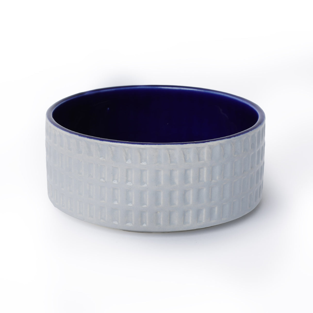 Dual Tone Grey and deep purple Textured Ceramic Serving Bowl set of 3