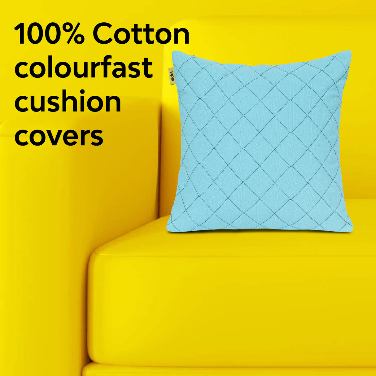 100% cotton soft sky blue cushion covers