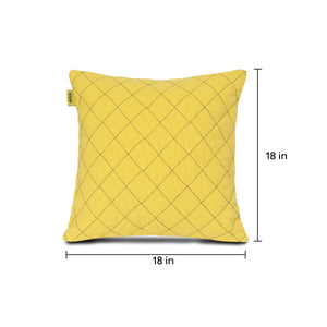 Yellow diamond pattern cushion cover