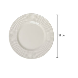 Beige classic ceramic dinner plate set of 2 for home  