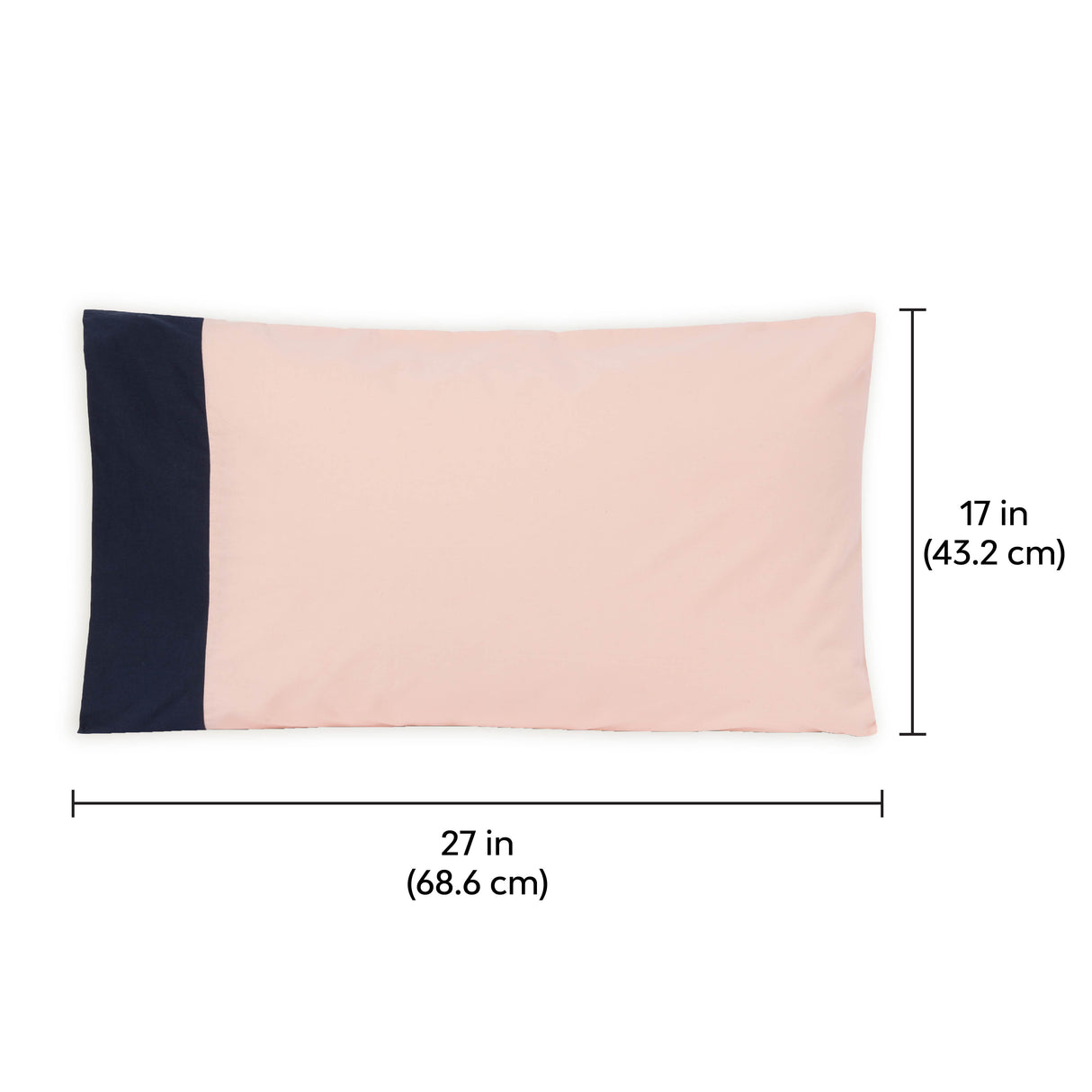 Pink and blue pillow cover
