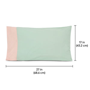 Pastel coloured pillow cover