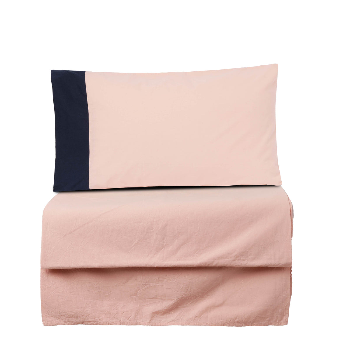 Peach bedsheet with pillow covers
