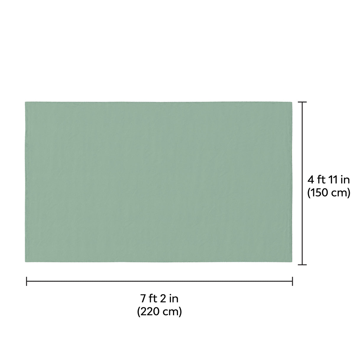 Green bedsheet dimensions 