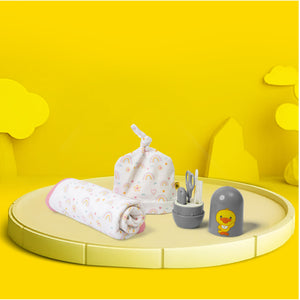 New Baby Gift Set- Baby Blanket, Cap and Nail Care Kit