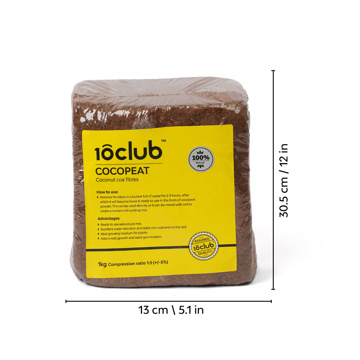 Cocopeat | 1 kg block | Organic Fertilizer