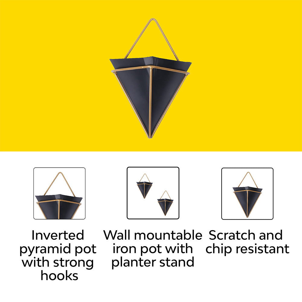 Wall Hanging Pyramid Planter | Set of 2