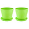 Coloured Plastic Flower Pots | Set of 2