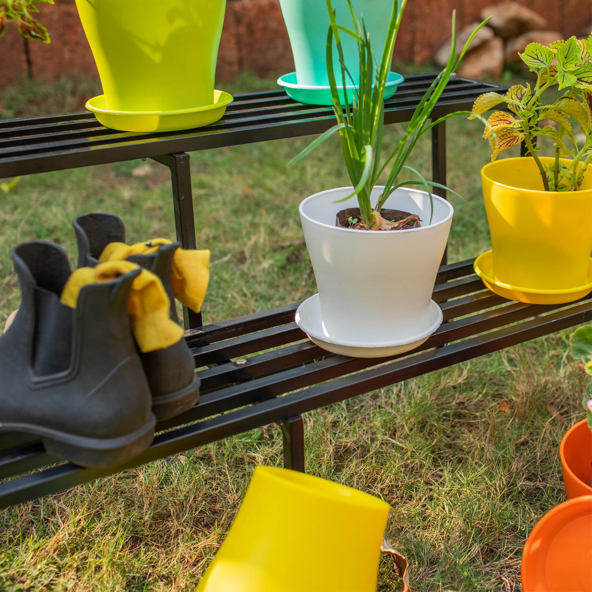 Spectacular 2-Tier Metal Plant Stand