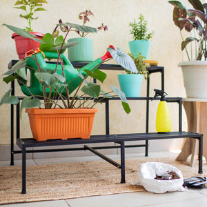 3 tier plant stand black