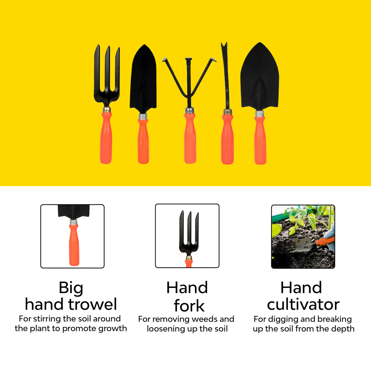Set of 6 home garden tools