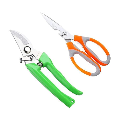Pruner and scissors for gardening 